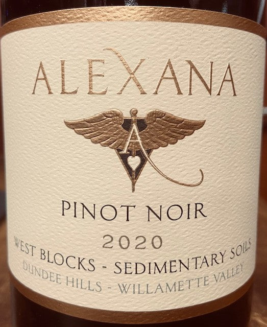 Alexana Pinot Noir 2020 West Block-Sedimentary Soils
