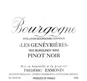 Frederic Esmonin 2022 Bourgogne Rouge 