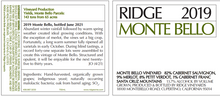 Load image into Gallery viewer, Ridge 2019 &quot;Montebello&quot; Cabernet-Blend

